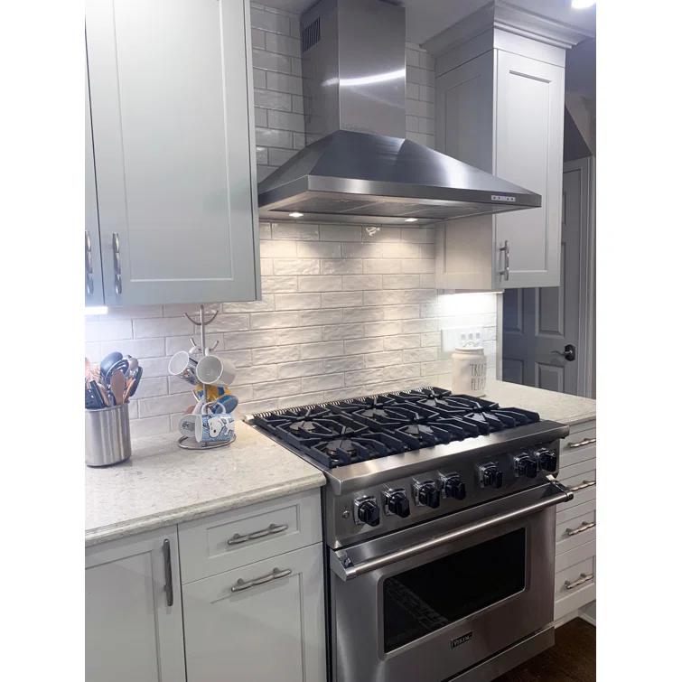 XO Appliance 36" Stainless Steel 1000 CFM Convertible Wall Range Hood with Mesh Filter