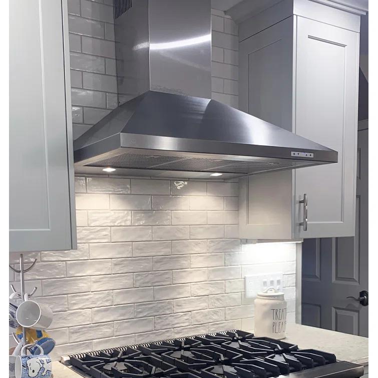 XO Appliance 36" Stainless Steel 1000 CFM Convertible Wall Range Hood with Mesh Filter