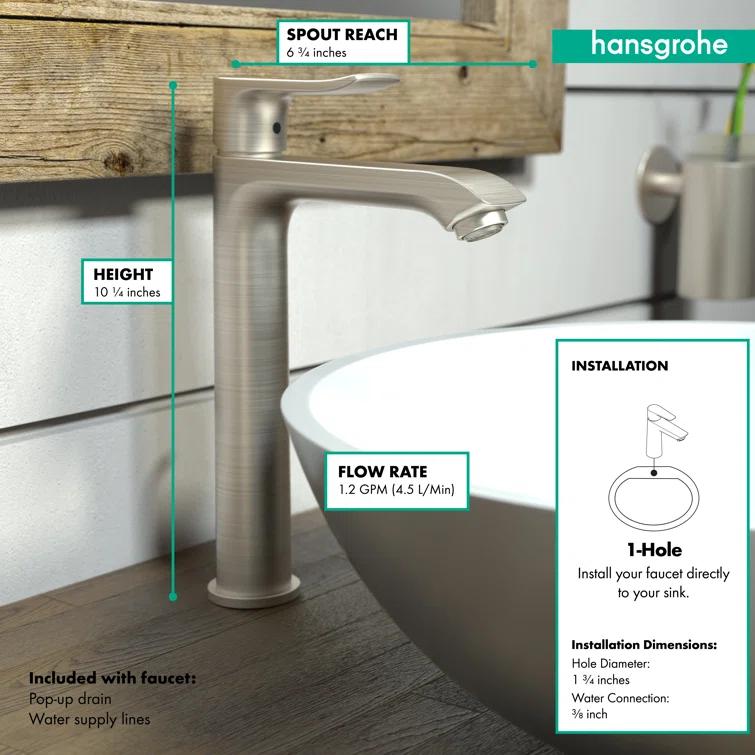 Metris E Vessel Sink Faucet