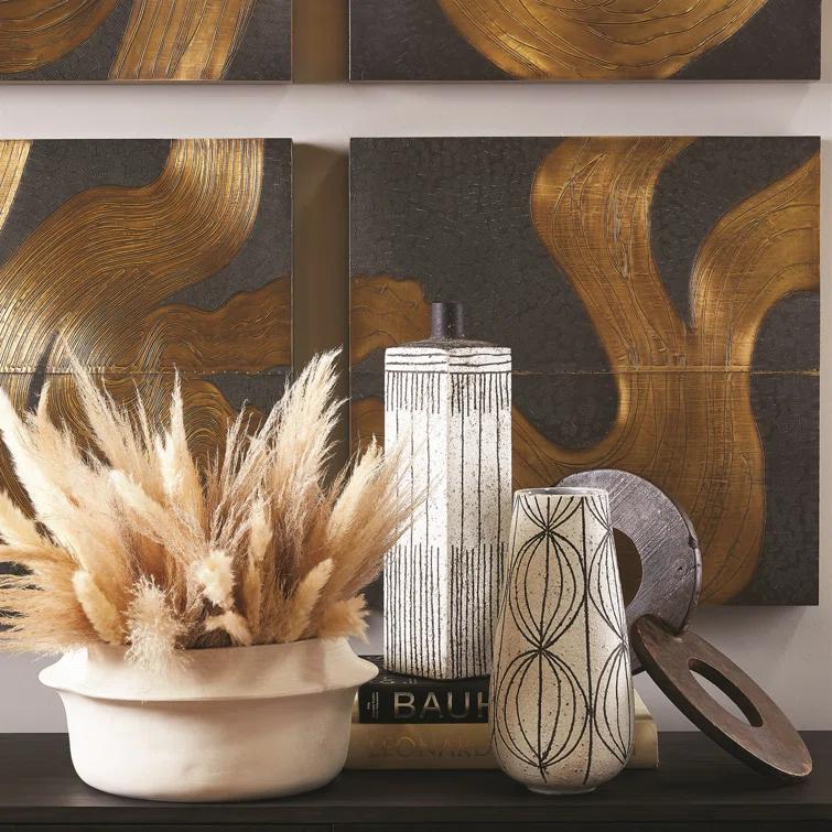 Global Views Fladis Bowl-Matte Cream Marble