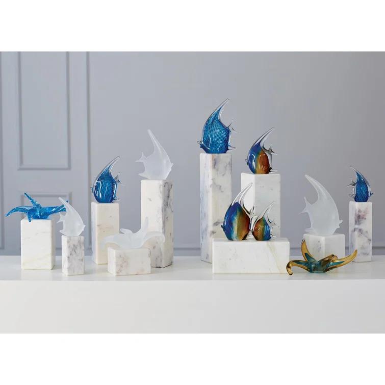 Global Views Marble Mini Pedestal/Riser