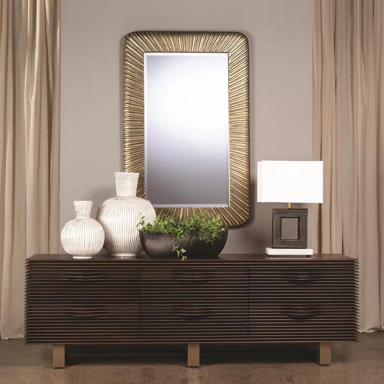 Global Views Valencia Mirror-Antique Brass