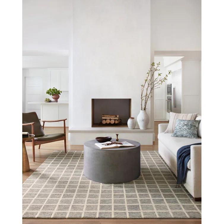 Chris Loves Julia x Loloi Polly Handmade Slate/Ivory Rug