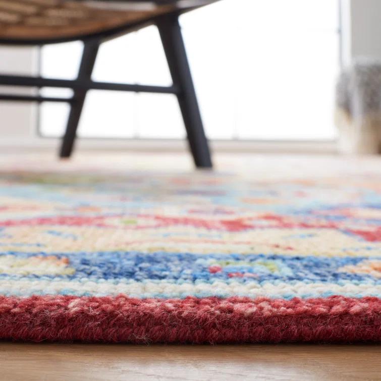 Samarkand SRK123 Hand Knotted Area Rug - Blue/Red - 6'x9' - Safavieh.