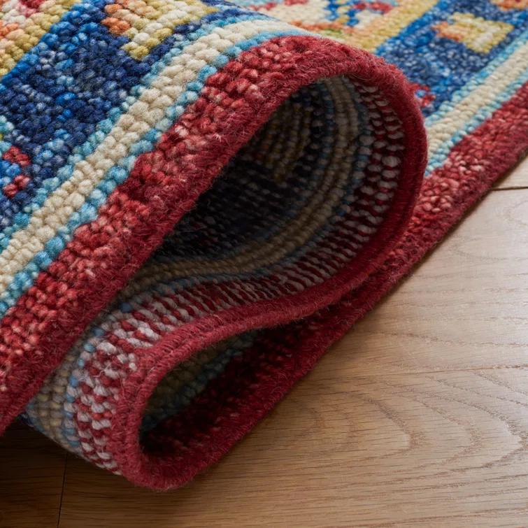 Samarkand SRK123 Hand Knotted Area Rug - Blue/Red - 6'x9' - Safavieh.