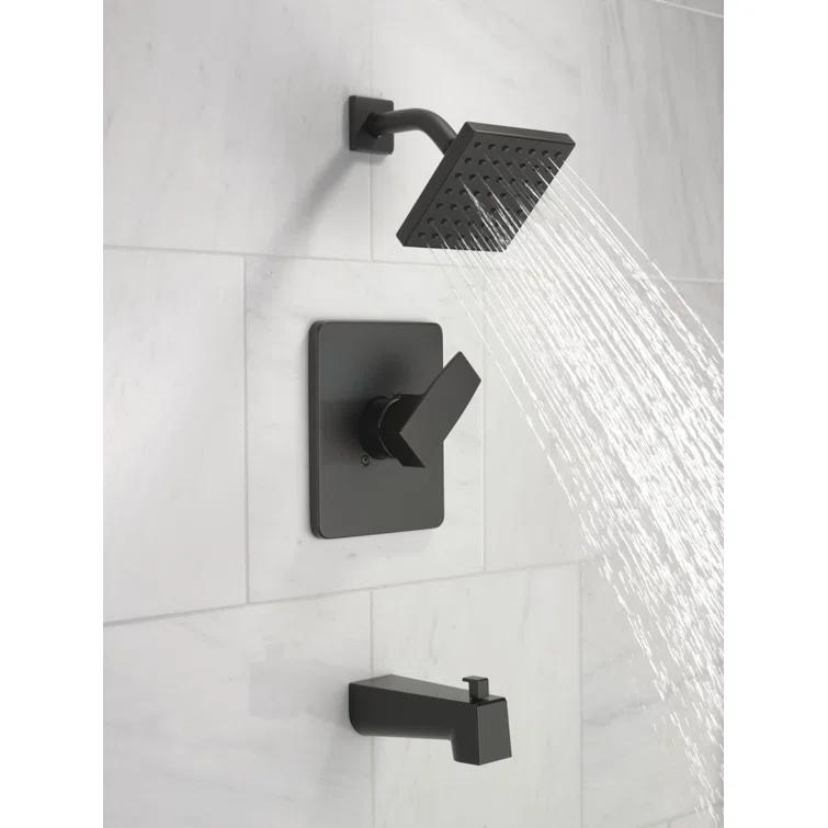 Modern Monitor 14 Series 1-handle Single Function Square Tub & Shower Trim