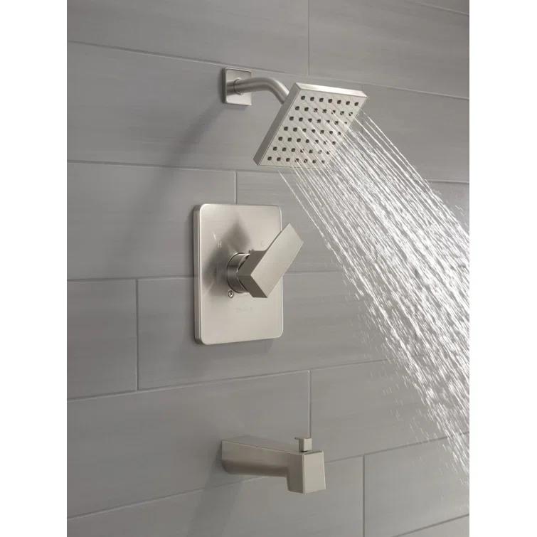 Modern Monitor 14 Series 1-handle Single Function Square Tub & Shower Trim