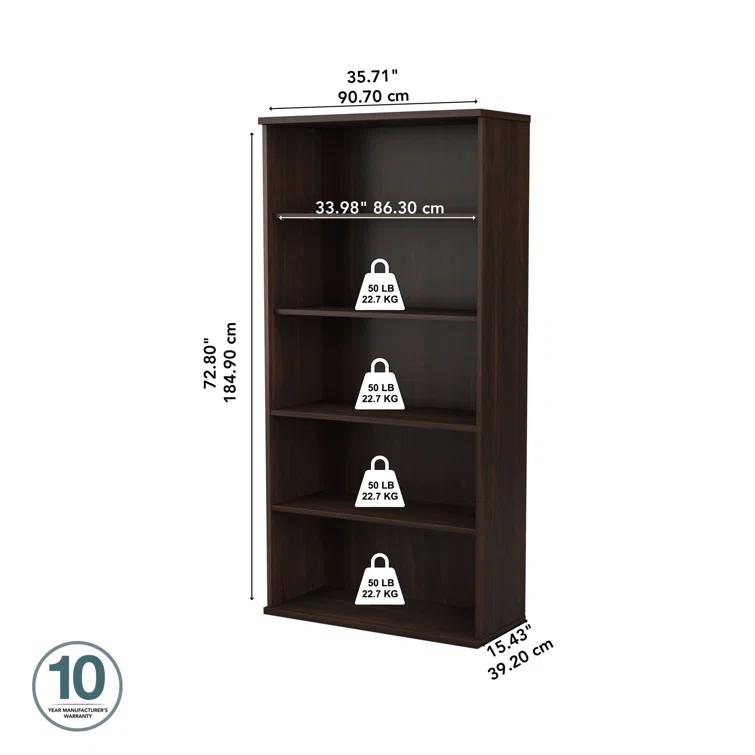 Studio C 73" H x 36" W Bookcase