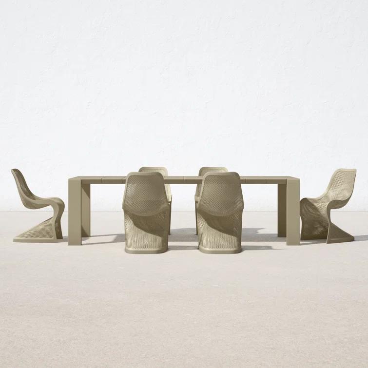 Farrah 118.1'' Rectangular 6 - Person Outdoor Dining Set