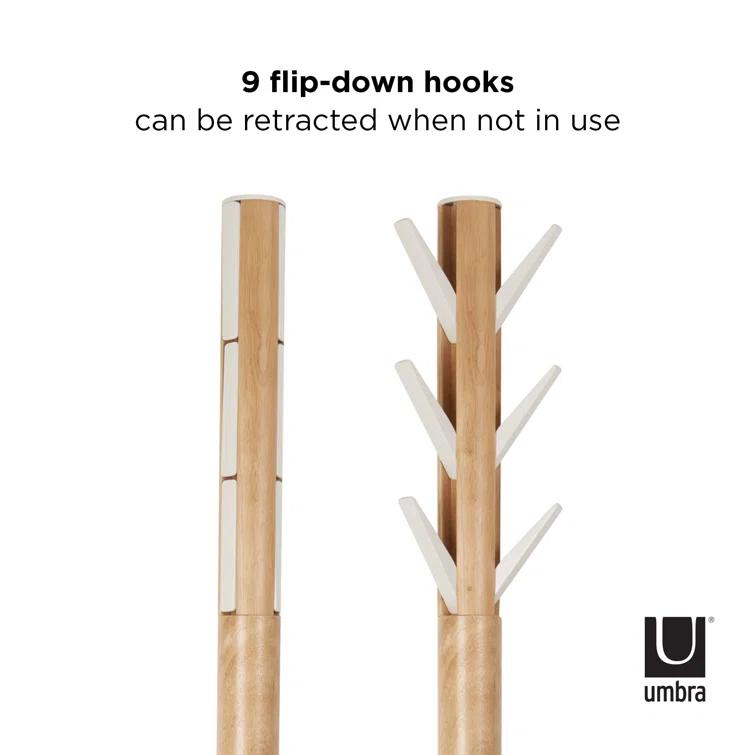 9 - Hook Freestanding Coat Rack