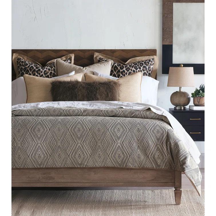 Eastern Accents Naya Beige Cotton Blend Eclectic Duvet Cover