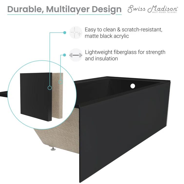 Voltaire 60" x 32" Alcove Bathtub with Apron