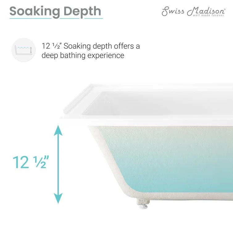 Voltaire 48" x 32" Alcove Bathtub with Apron