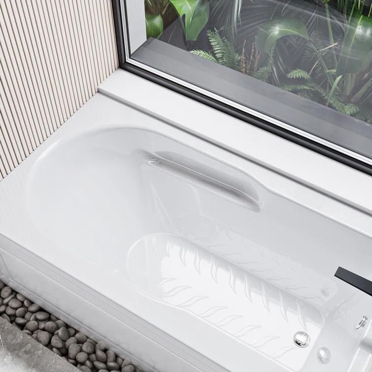 Concorde 60" x 32" Acrylic Glossy White, Alcove, Integral, Apron Bathtub