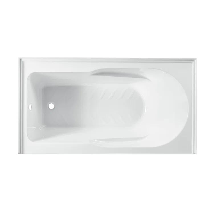 Concorde 60" x 32" Acrylic Glossy White, Alcove, Integral, Apron Bathtub