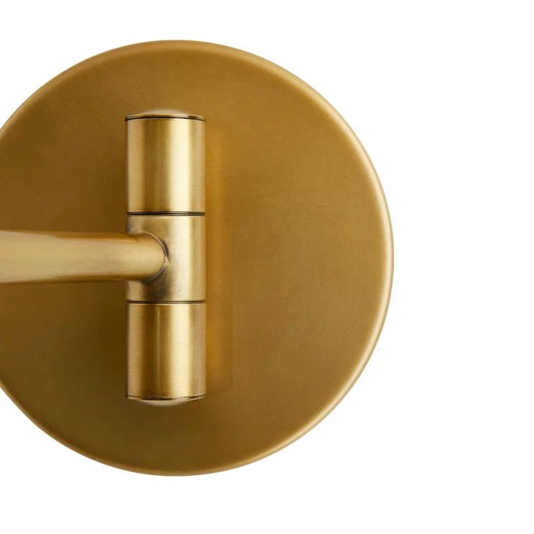 Lane 1-Light Antique Brass and Cadet Blue Pivot Spotlight