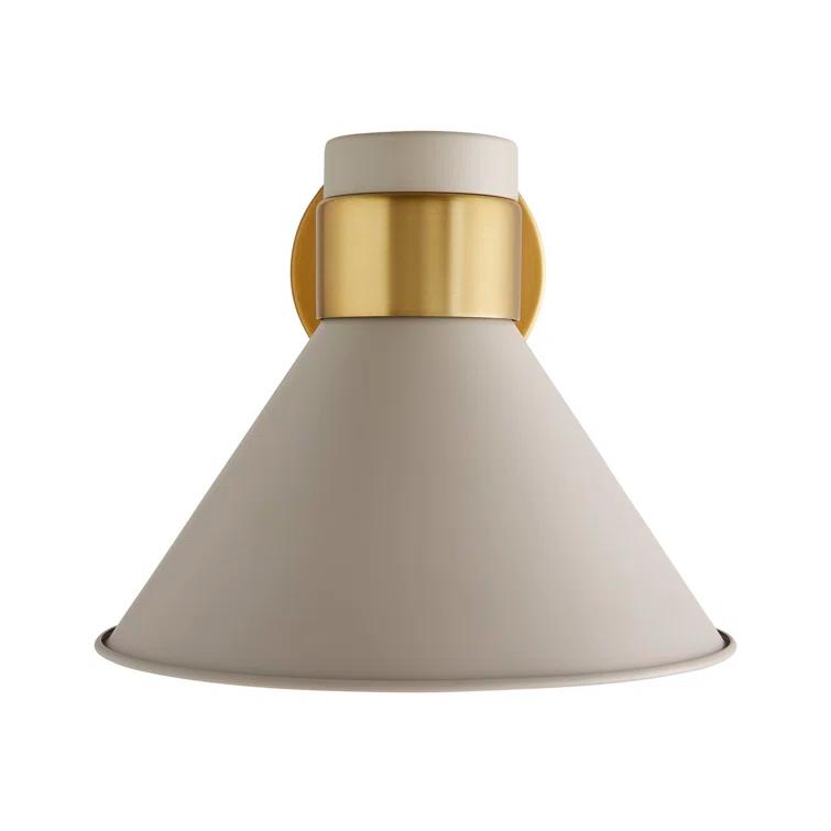 Taupe and Brass 15" Pivoting Wall Sconce