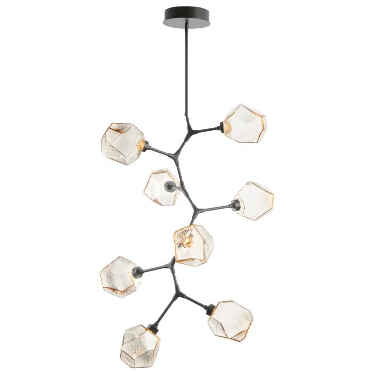 Gem 8 - Light Dimmable LED Sputnik Modern Linear Chandelier