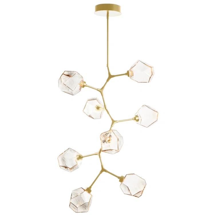 Gem 8 - Light Dimmable LED Sputnik Modern Linear Chandelier