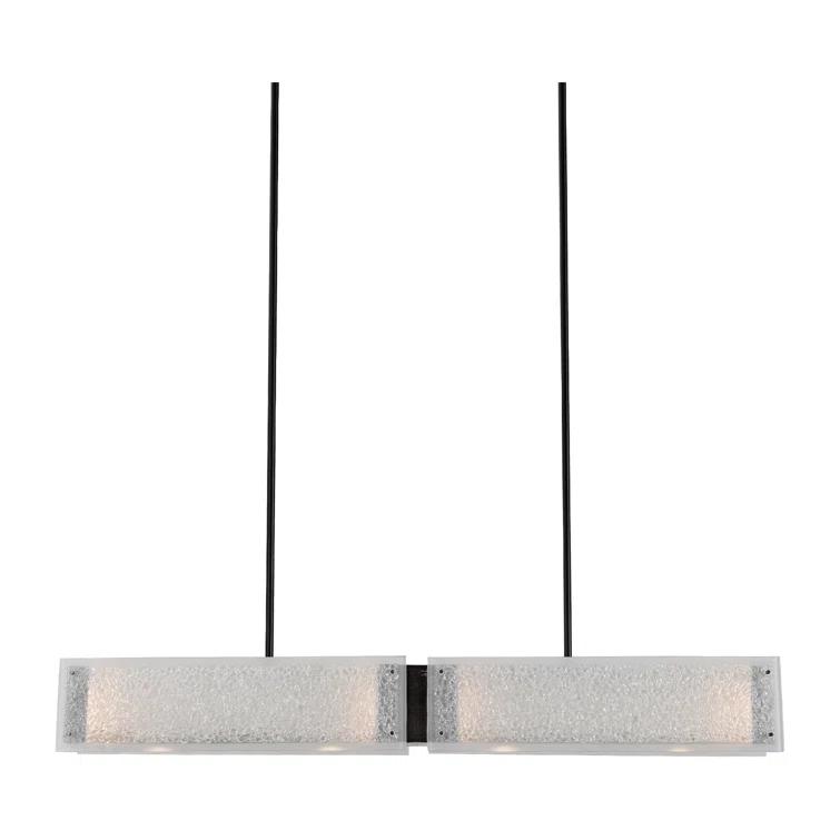 Textured Glass Dining Linear Suspension