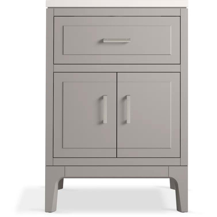 Seer 24" Freestanding Single Bathroom Vanity Cabinet with Sink and Quartz Top