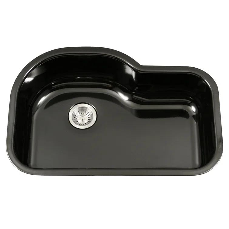 Houzer Farmhouse Platus Apron Front 30 Inch Fireclay Single Bowl Kitchen Sink
