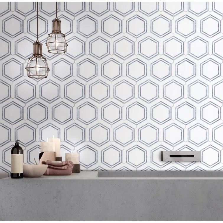 Marble Honeycomb Mosaic Wall & Floor Tile