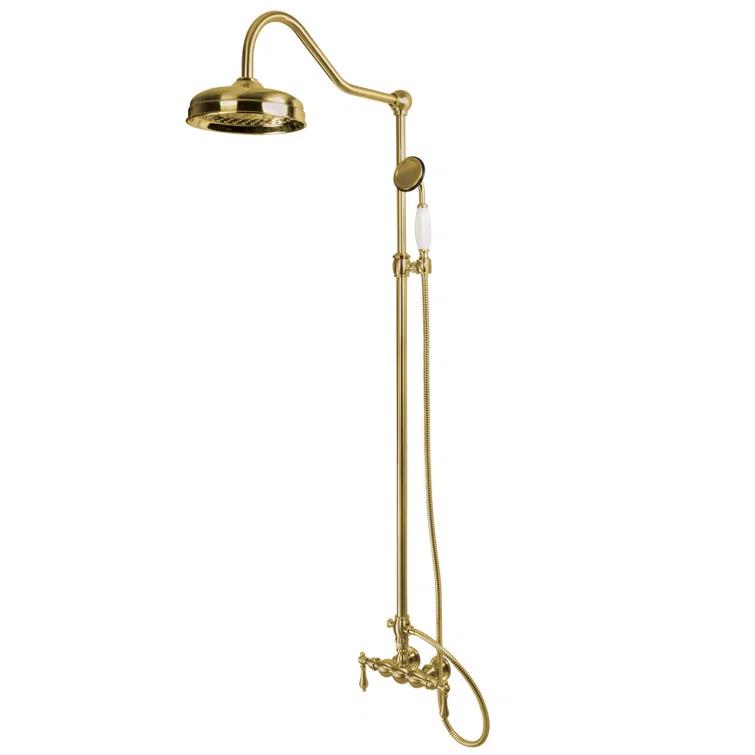 Kingston Brass Vintage Tub Wall Mount Rain Drop Shower System with Hand Shower