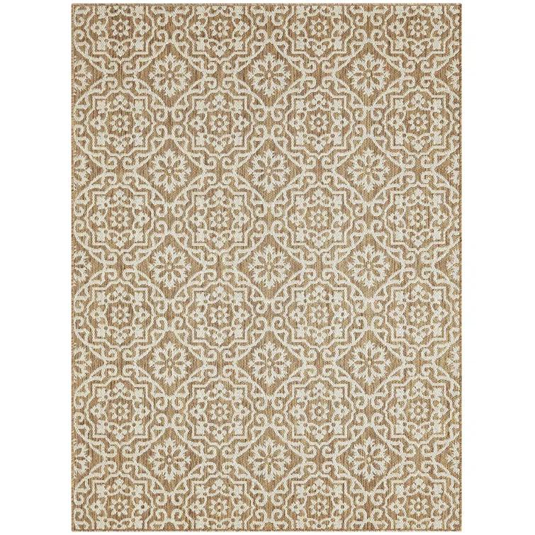 Nicole Miller New York Patio Country Danica Geometric Indoor/Outdoor Area Rug, Brown/Beige