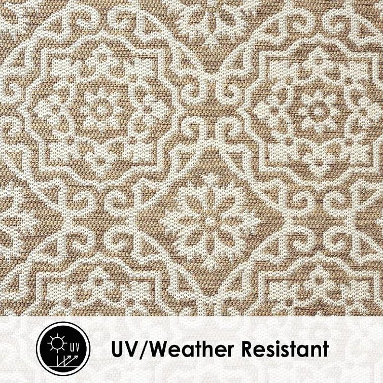 Nicole Miller New York Patio Country Danica Geometric Indoor/Outdoor Area Rug, Brown/Beige