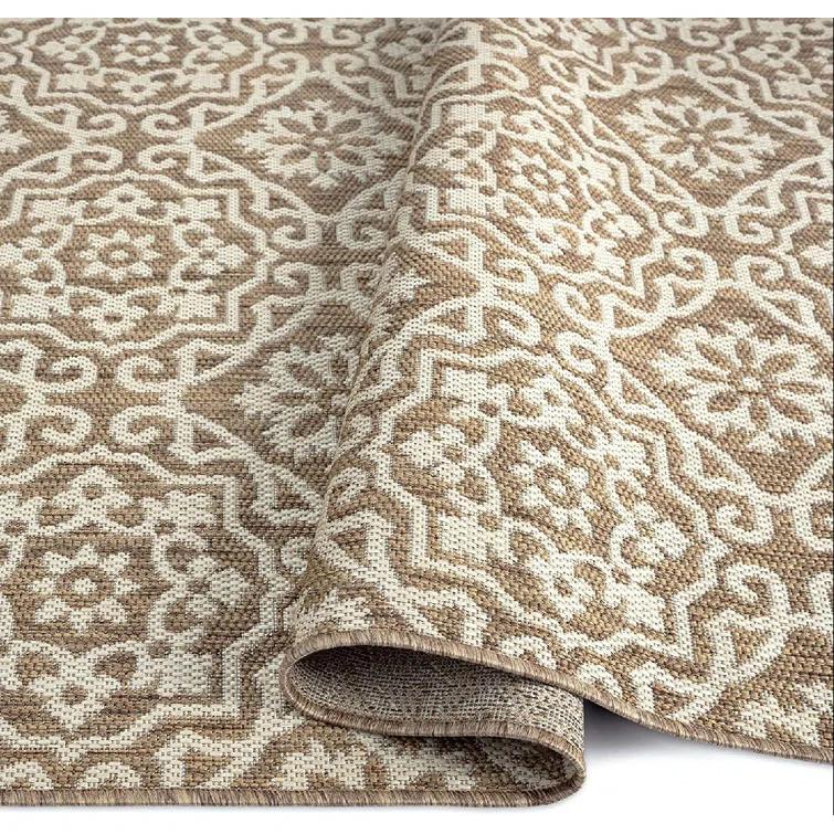 Nicole Miller New York Patio Country Danica Geometric Indoor/Outdoor Area Rug, Brown/Beige