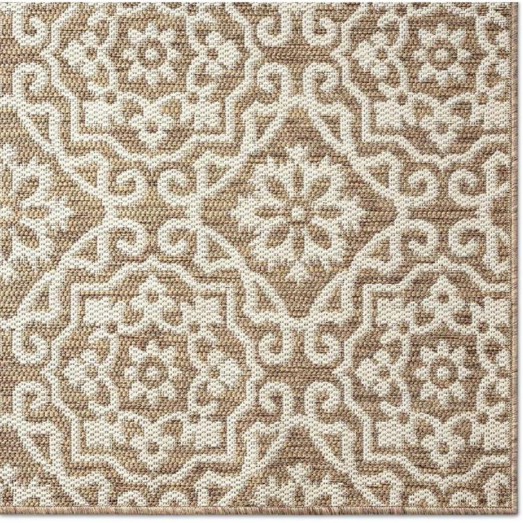 Nicole Miller New York Patio Country Danica Geometric Indoor/Outdoor Area Rug, Brown/Beige