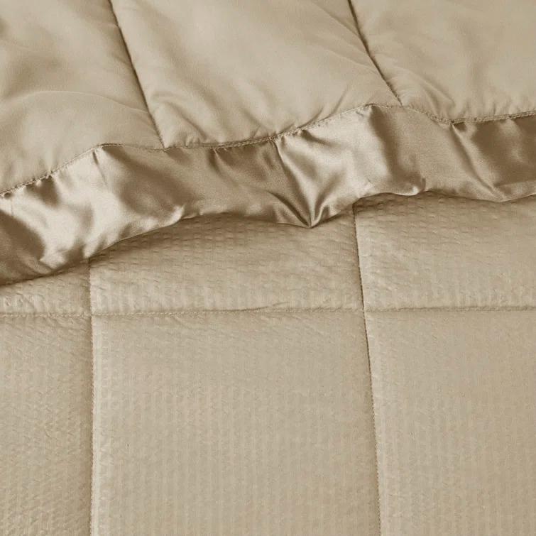 Madison Park Cambria Oversized Down Alternative Blanket with Satin Trim
