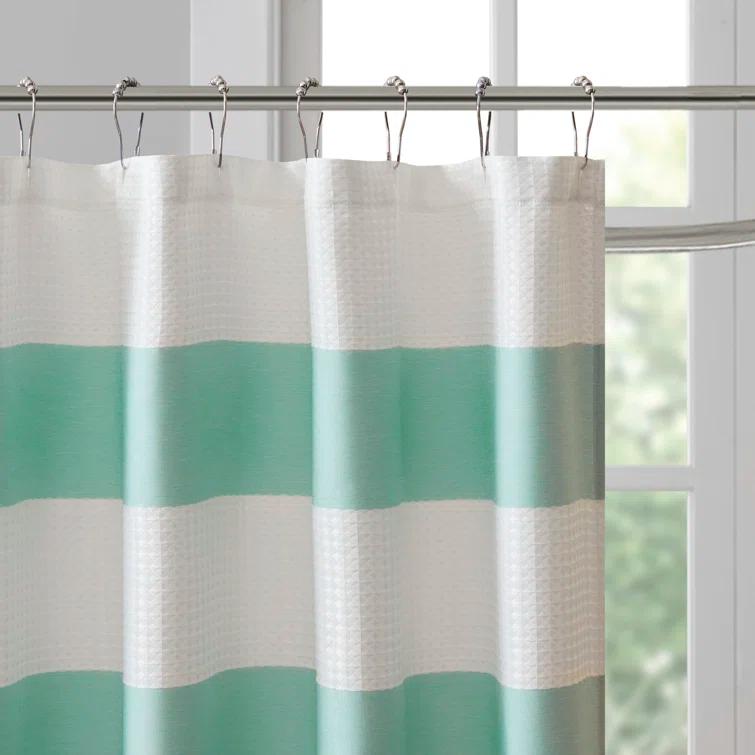 Spa Waffle Shower Curtain with 3M Treatment