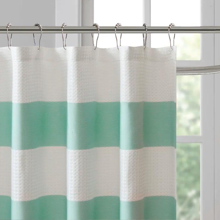 Spa Waffle Shower Curtain with 3M Treatment
