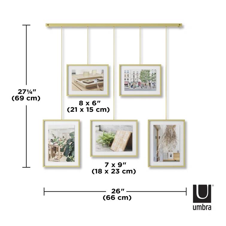 5-Piece Matte Metal Collage Frame Set