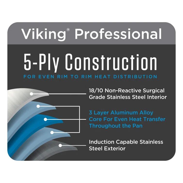 Viking Viking Professional 5-Ply Saute Pan with Lid
