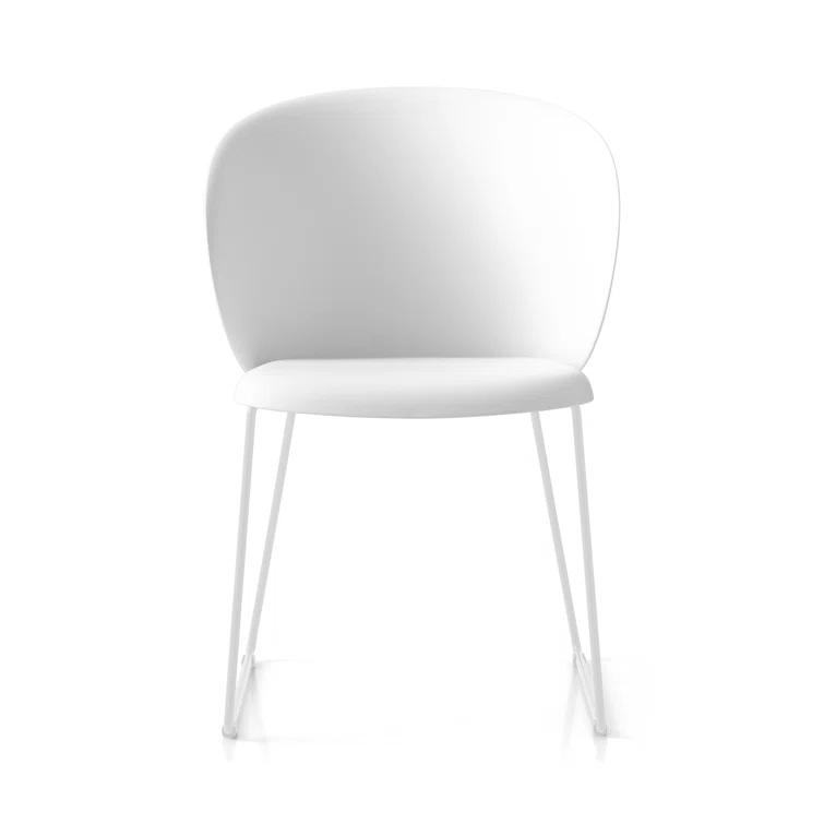 Tuka Armchair with Sled Base and Plastic Seat