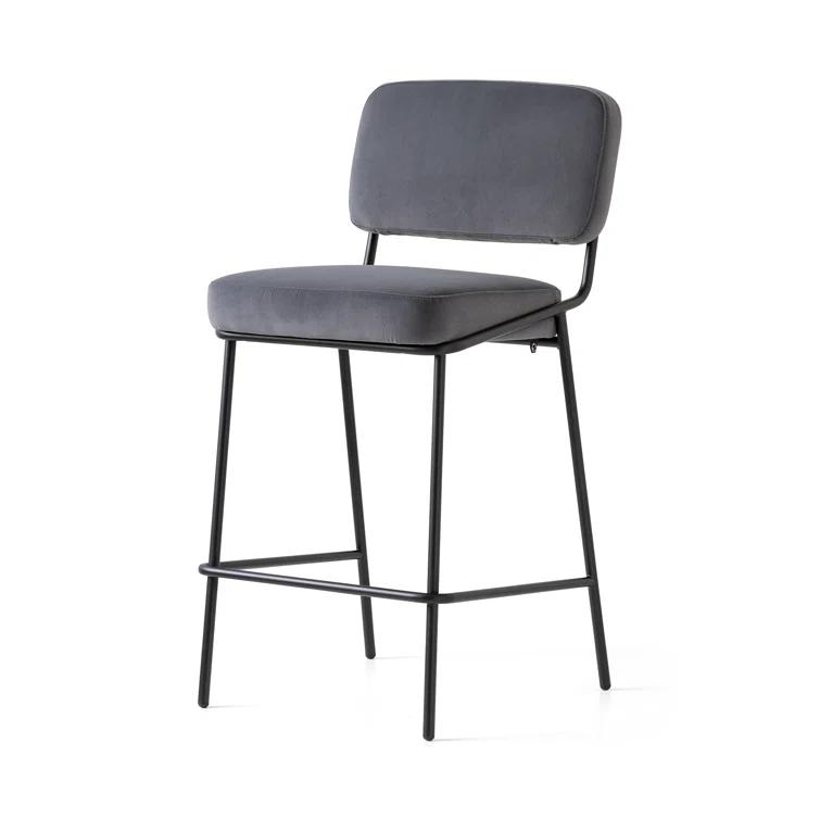 Sixty Upholstered Counter Stool with Metal Frame