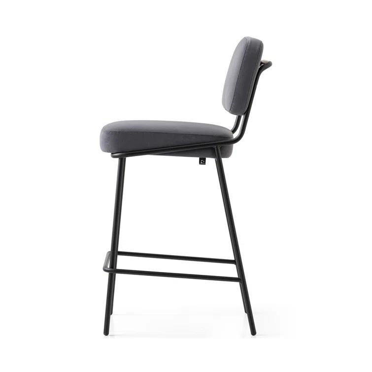 Sixty Upholstered Counter Stool with Metal Frame