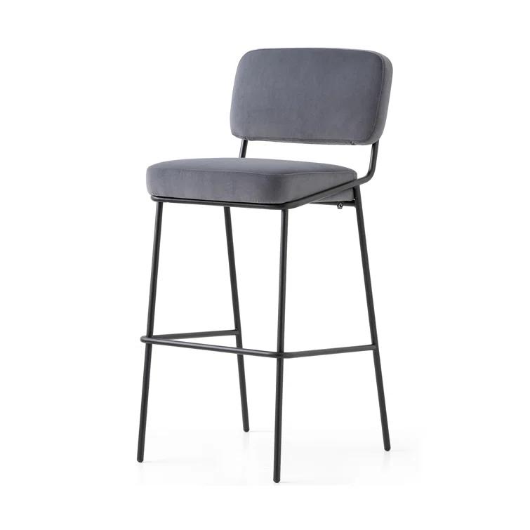 Sixty Upholstered Counter Stool with Metal Frame