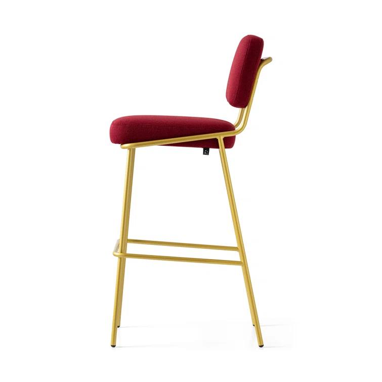 Sixty Upholstered Counter Stool with Metal Frame