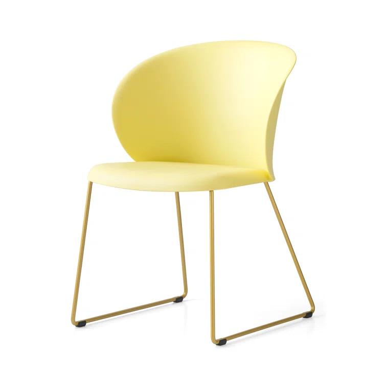 Tuka Armchair with Sled Base and Plastic Seat