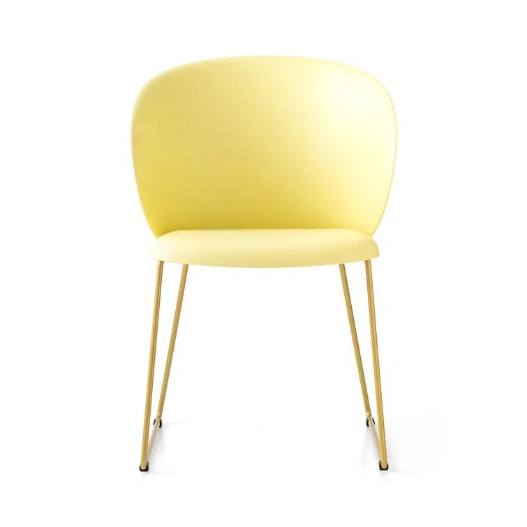 Tuka Armchair with Sled Base and Plastic Seat