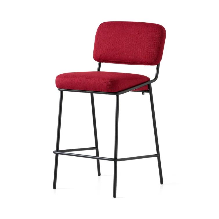 Sixty Upholstered Counter Stool with Metal Frame