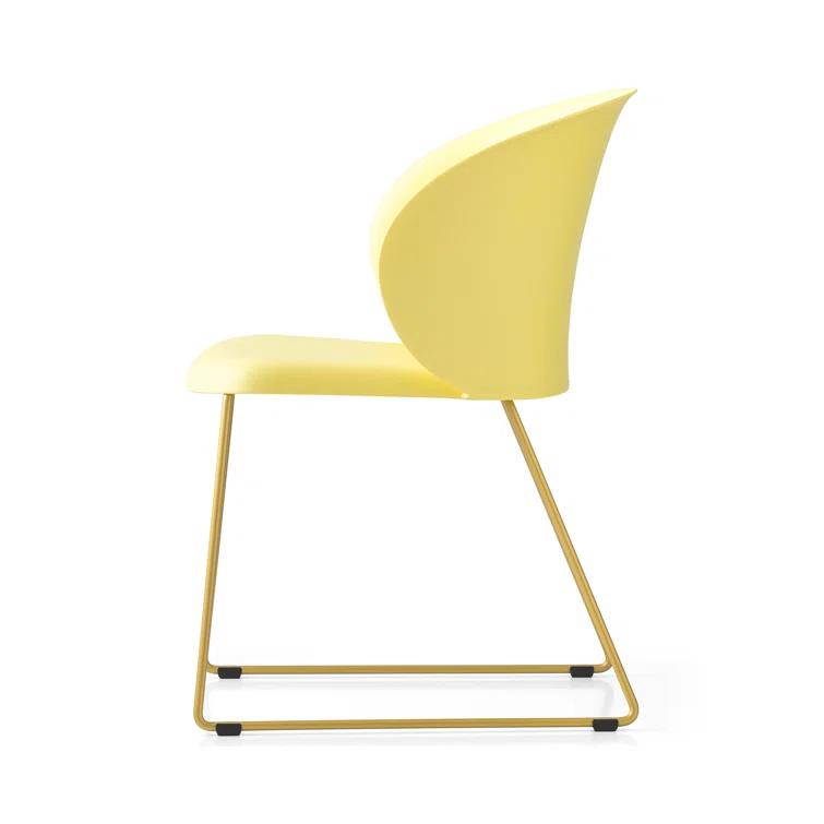 Tuka Armchair with Sled Base and Plastic Seat
