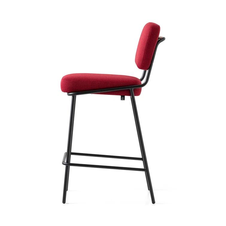 Sixty Upholstered Counter Stool with Metal Frame