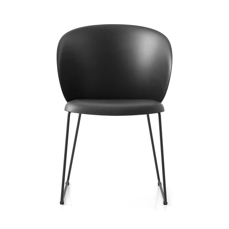 Tuka Armchair with Sled Base and Plastic Seat