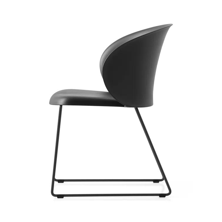 Tuka Armchair with Sled Base and Plastic Seat