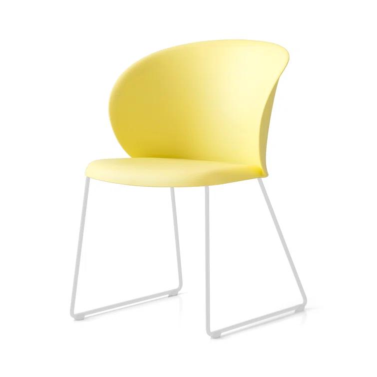 Tuka Armchair with Sled Base and Plastic Seat
